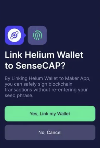 Deeplink Helium Wallet